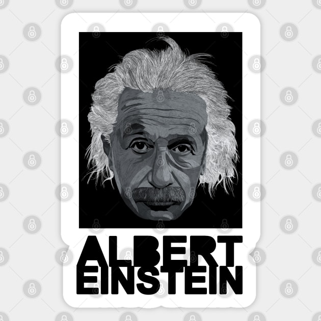 Albert Einstein Black Text Sticker by Flank Ivan